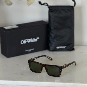 Off-White ALBANY Women Sunglasses Havana Green Square OERI13E ALBANY 6055